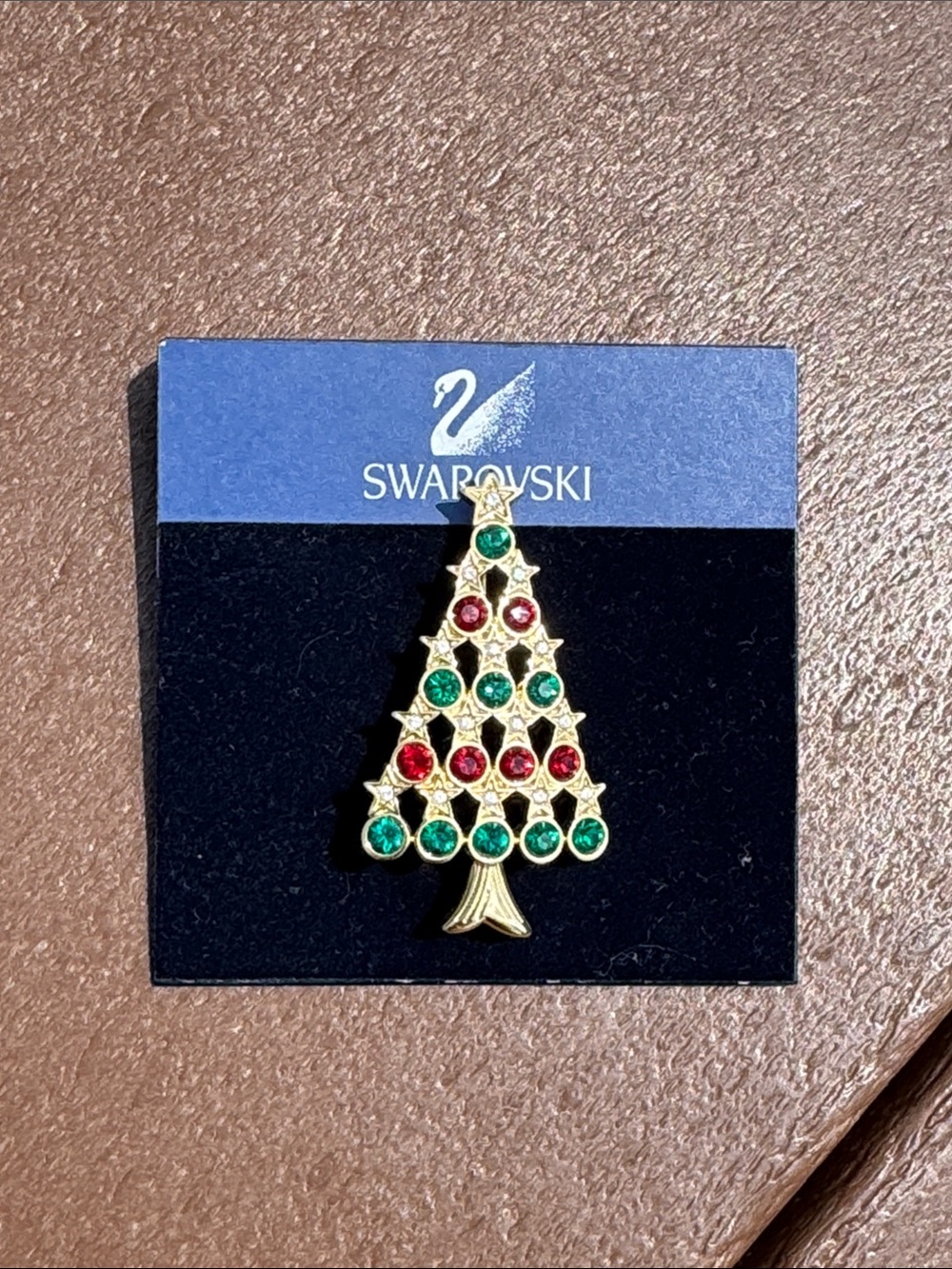 Swarovski Star Rockefeller Center 2005 Christmas Tree Pin Brooch NEW